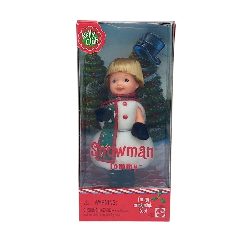 2001 Barbie Kelly Club Snowman Tommy Doll & Ornament